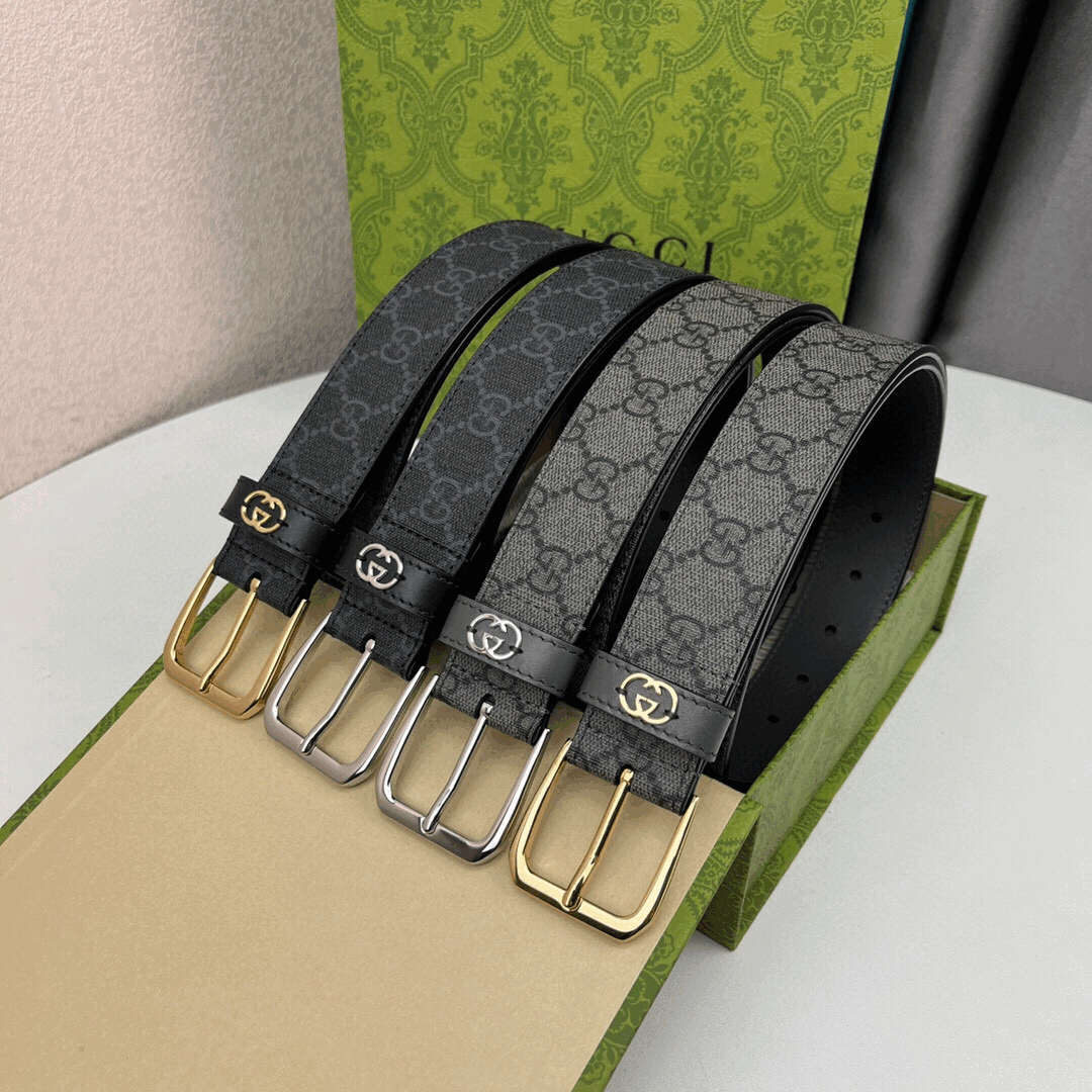 구찌 인터로킹 G 디테일 벨트