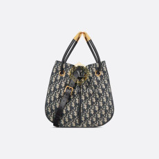 디올 노리타 미디엄 백 오블리크 블루