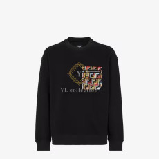 펜디 멀티컬러 지퍼 FF 자카드 로고 맨투맨 티