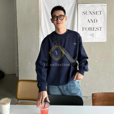 프라다 테크니컬 코튼 스웨트셔츠