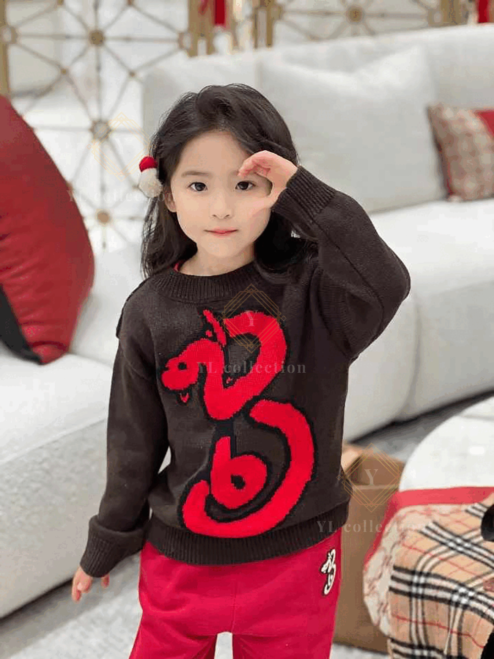 버버리 스네이크 울 스웨터