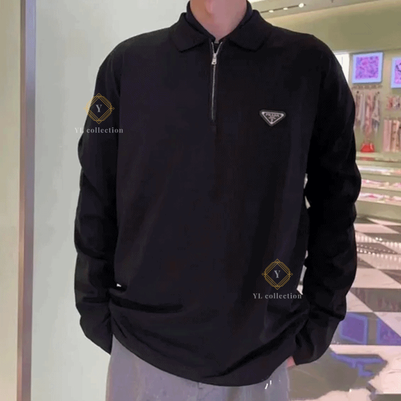 프라다 리나일론 롱 슬리브 폴로