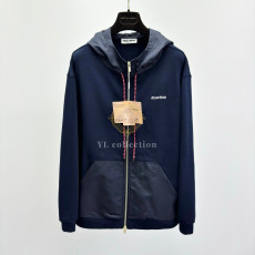 미우미우 코튼 플리스 지퍼 후디