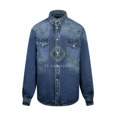 프라다 패디드 데님 셔츠