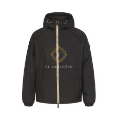 버버리 체크 테이프 나일론 후드 재킷