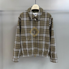 버버리 체크 본딩 울 해링턴 재킷