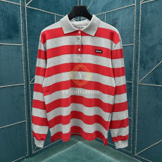 미우미우 스트라이프 저지 폴로 셔츠