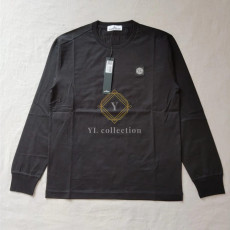 스톤 아일랜드 로고 패치 긴팔티