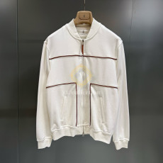 브루넬로 쿠치넬리 테크노 코튼 프렌치 테리 지퍼 파이핑 자켓