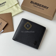 버버리 그레이니 레더 TB 반지갑 블랙