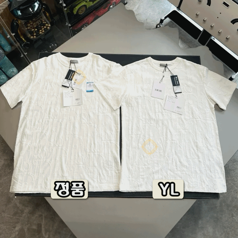 디올 오블리크 캐주얼 반팔 티