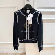 디올 화이트 레이스 가디건 자켓